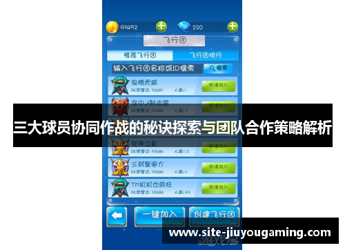 三大球员协同作战的秘诀探索与团队合作策略解析
